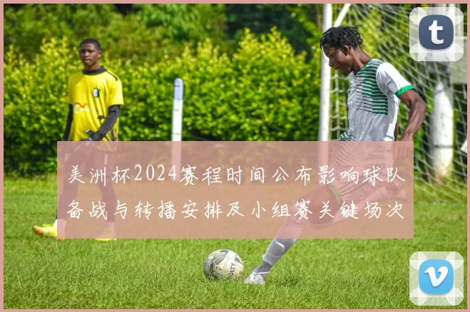 美洲杯2024赛程时间公布影响球队备战与转播安排及小组赛关键场次