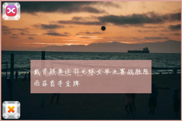 戴资颖奥运羽毛球女单决赛战胜陈雨菲首夺金牌